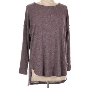 bobeau Purple Long Sleeve Tunic Top